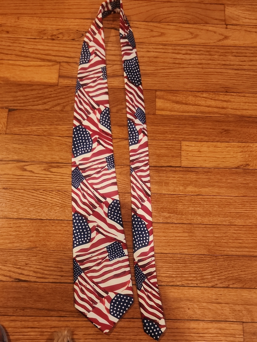 American Flag Pattern Men's Tie - Red, White & Blue
